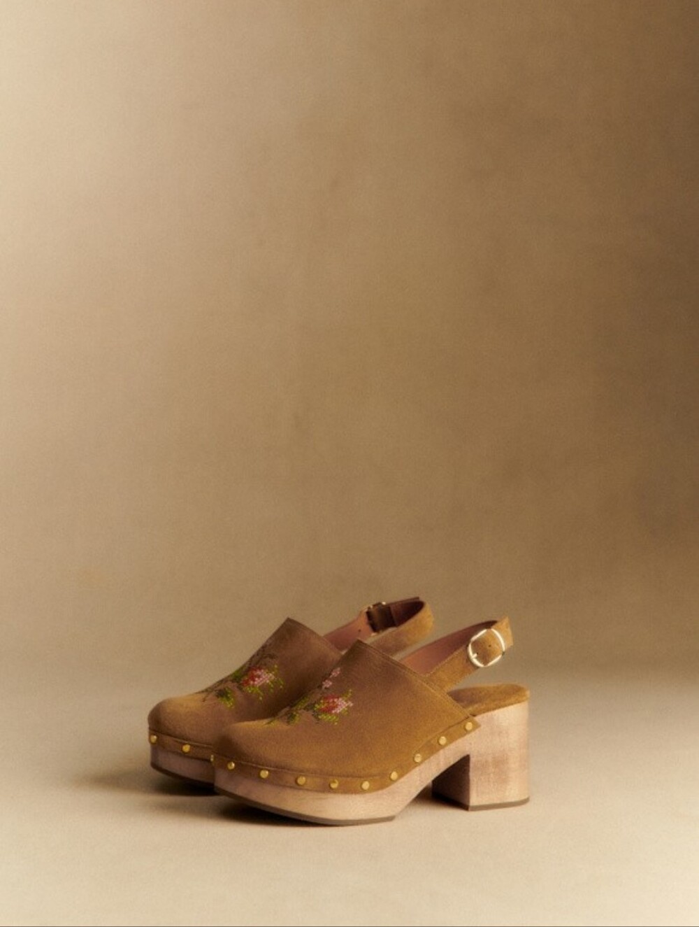 Sezane x Baziszt Doreen Mules in Beige Embroidery size 39 - Picture 2 of 14